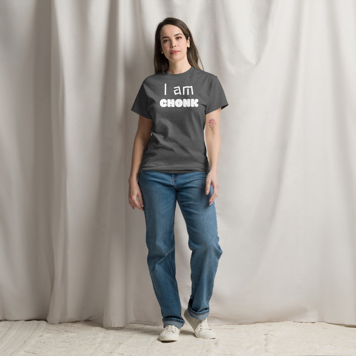 "I am CHONK" Dark Mode unisex tee