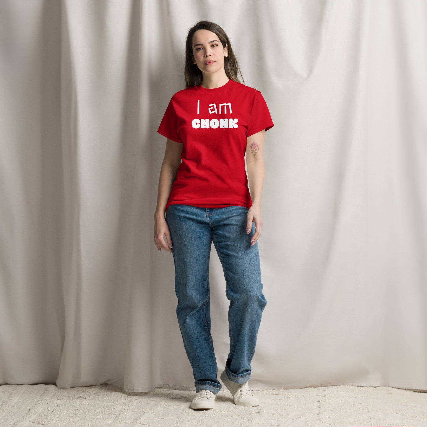 "I am CHONK" Dark Mode unisex tee