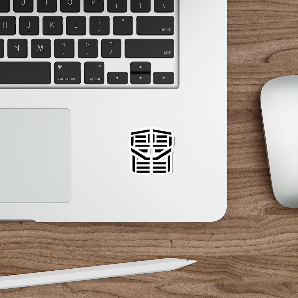 Die-Cut Stickers: Stylized Robot Face